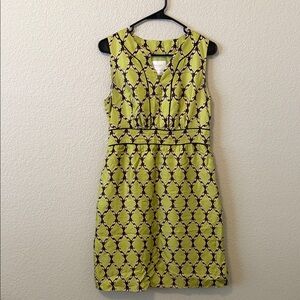 Kate Spade Lime Green Geometric Mini Dress
